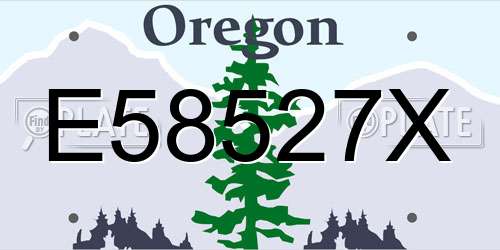 E58527X Oregon License Plate