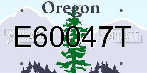 E60047T Oregon License Plate