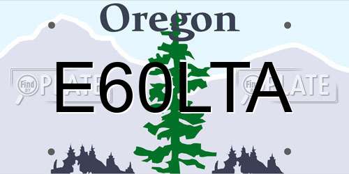 E60LTA Oregon License Plate