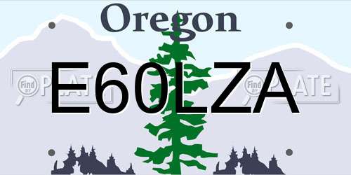 E60LZA Oregon License Plate