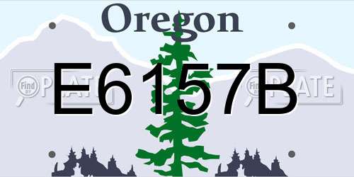 E6157B Oregon License Plate