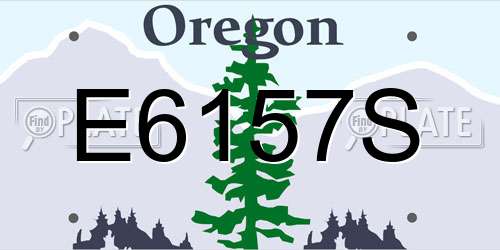 E6157S Oregon License Plate