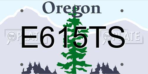 E615TS Oregon License Plate