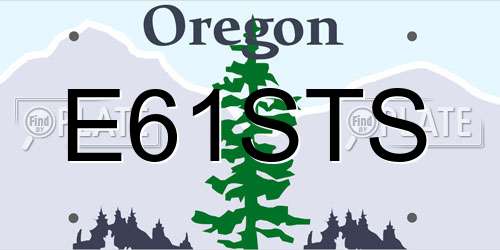 E61STS Oregon License Plate