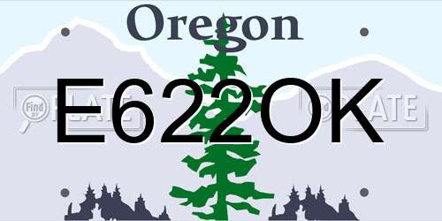 E622OK Oregon License Plate