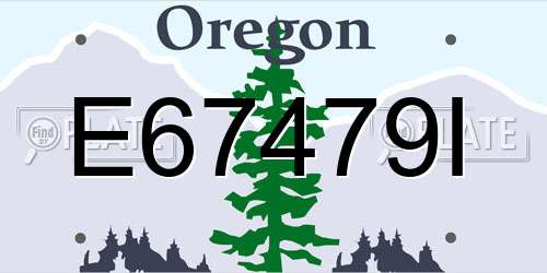 E67479I Oregon License Plate