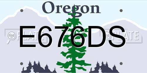 E676DS Oregon License Plate