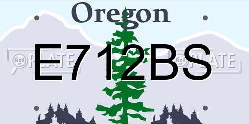 E712BS Oregon License Plate