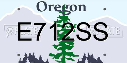 E712SS Oregon License Plate