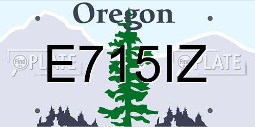 E715IZ Oregon License Plate