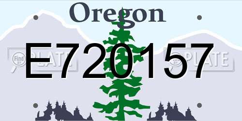E720157 Oregon License Plate