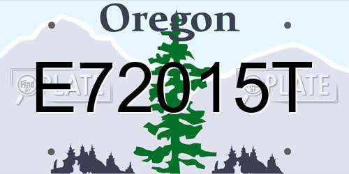 E72015T Oregon License Plate