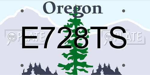 E728TS Oregon License Plate