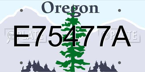 E75477A Oregon License Plate