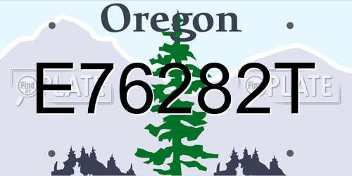E76282T Oregon License Plate