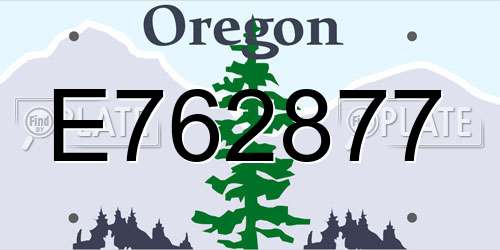E762877 Oregon License Plate