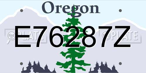 E76287Z Oregon License Plate