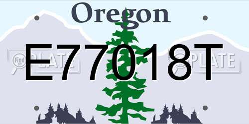 E77018T Oregon License Plate