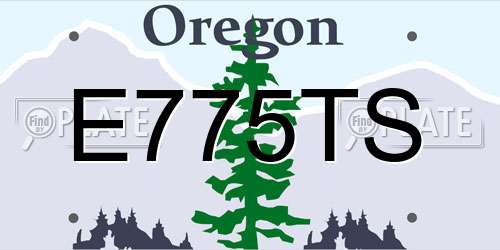 E775TS Oregon License Plate