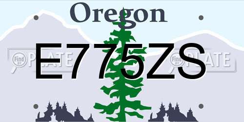 E775ZS Oregon License Plate