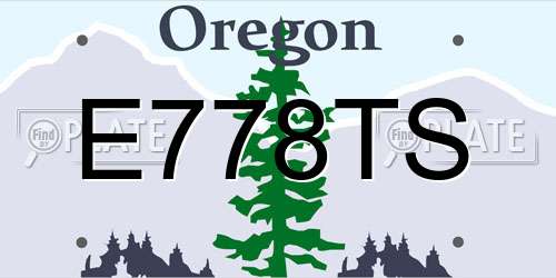 E778TS Oregon License Plate