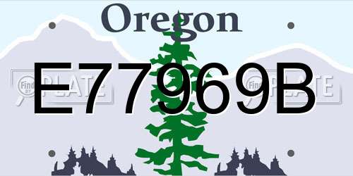 E77969B Oregon License Plate