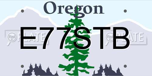 E77STB Oregon License Plate