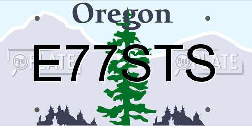 E77STS Oregon License Plate