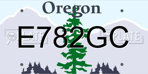 E782GC Oregon License Plate