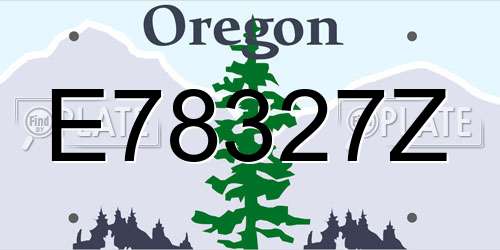 E78327Z Oregon License Plate
