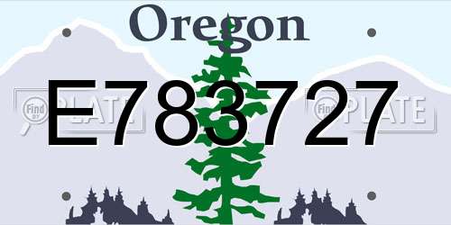 E783727 Oregon License Plate