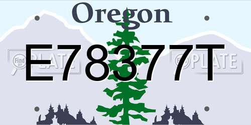 E78377T Oregon License Plate