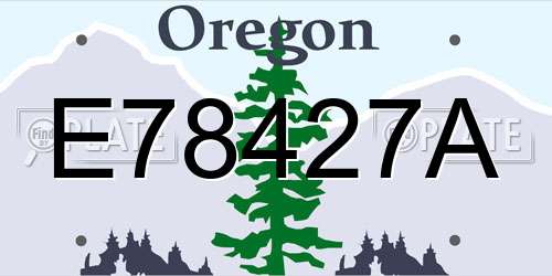 E78427A Oregon License Plate