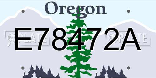 E78472A Oregon License Plate