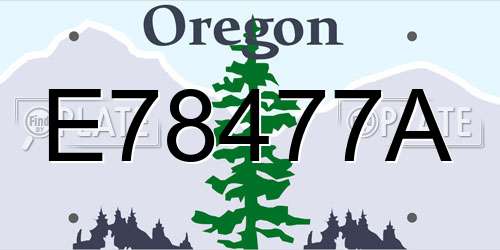 E78477A Oregon License Plate