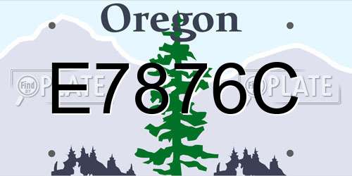 E7876C Oregon License Plate
