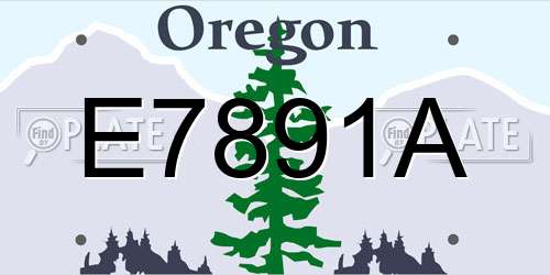 E7891A Oregon License Plate