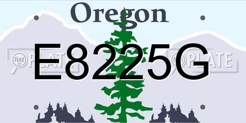 E8225G Oregon License Plate
