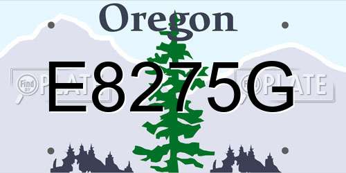 E8275G Oregon License Plate
