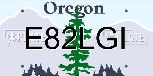 E82LGI Oregon License Plate