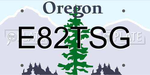 E82TSG Oregon License Plate