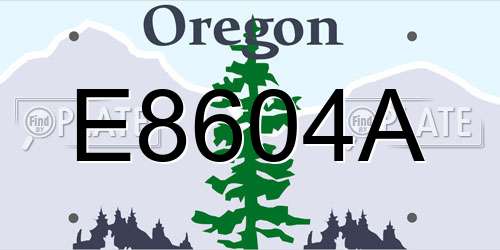 E8604A Oregon License Plate