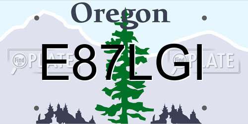 E87LGI Oregon License Plate