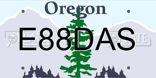 E88DAS Oregon License Plate