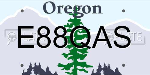 E88QAS Oregon License Plate