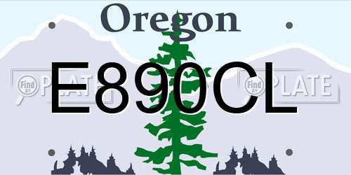 E890CL Oregon License Plate