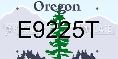 E9225T Oregon License Plate
