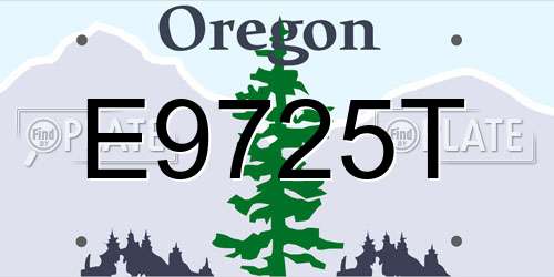 E9725T Oregon License Plate