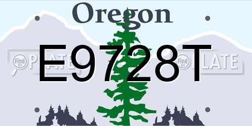 E9728T Oregon License Plate