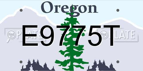 E9775T Oregon License Plate